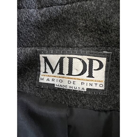 Wool X-Large Peacoat Anchor Button Vintage 90's Y2K Double Breasted Gray XL USA - Picture 4 of 11